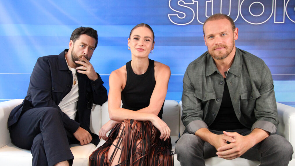 Richard Rankin, Sophie Skelton and Sam Heughan for 'Outlander' in TV Insider and TV Guide Magazine's SDCC 2025 video and portrait studio