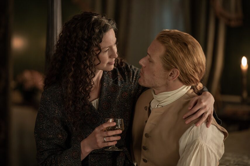 Caitriona Balfe and Sam Heughan in 'Outlander' Season 7