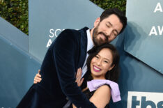 Drew Scott and Linda Phan attend the 26th Annual Screen Actors Guild Awards at The Shrine Auditorium on January 19, 2020