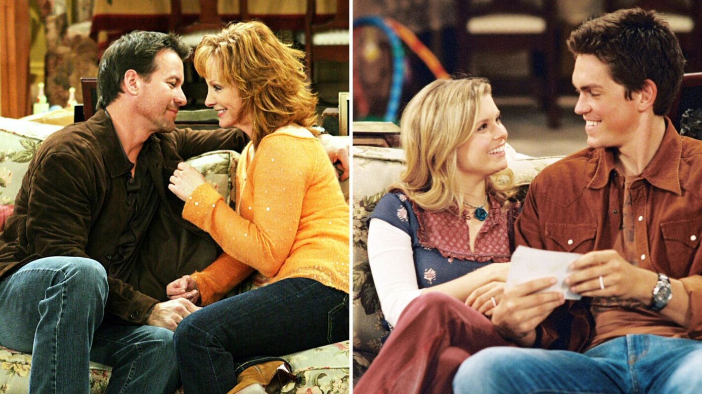 Reba McEntire and James Denton on 'Reba'; Joanna Garcia Swisher and Steve Howey on 'Reba'