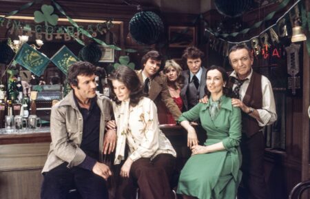 RYAN'S HOPE - Show Coverage - Shoot Date: March 4, 1977. L-R: MICHAEL LEVIN;KATE MULGREW;MALCOLM GROOME;ILENE KRISTEN;ANDREW ROBINSON;HELEN GALLAGHER;BERNARD BARROW