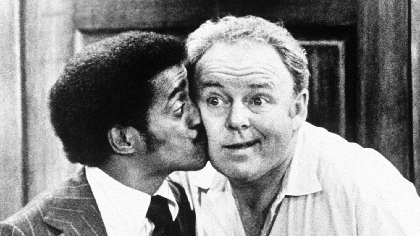 Carroll O'Connor and Sammy Davis Jr. in All In The Family