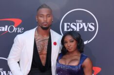 Jonathan Owens and Simone Biles attend the 2025 ESPY Awards at Dolby Theatre on July 16, 2025 in Hollywood, California.