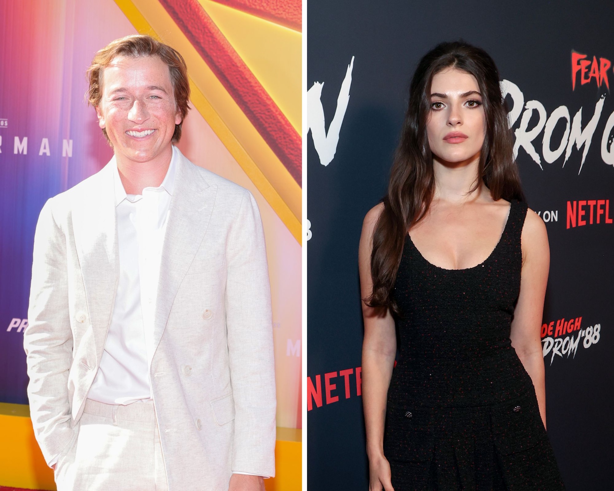 Skyler Gisondo at the 'Superman' premiere in Los Angeles; Ella Rubin at Netflix's 'Fear Street: Prom Queen' premiere