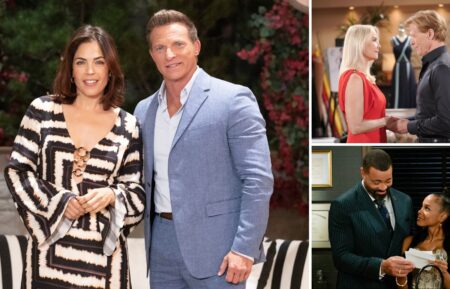 Kelly Thiebaud and Steve Burton on 'General Hospital'; Katherine Kelly Lang and Jack Wagner on 'The Bold and the Beautiful'; Timon Kyle Durrett and Marquita Goings on 'Beyond the Gates'