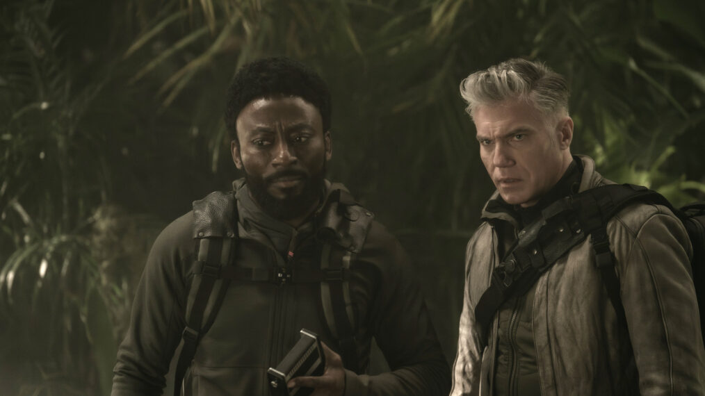 Babs Olusanmokun as Dr. MíBenga and Anson Mount as Capt. Pike — 'Star Trek: Strange New Worlds' Season 3 Episode 3 