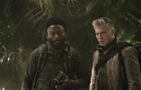 Babs Olusanmokun as Dr. MíBenga and Anson Mount as Capt. Pike — 'Star Trek: Strange New Worlds' Season 3 Episode 3 