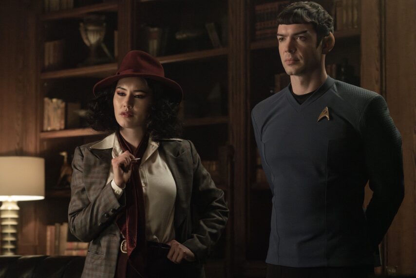 Christina Chong as Laían and Ethan Peck as Spock — 'Star Trek: Strange New Worlds' Season 3 Episode 4