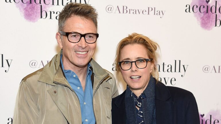Tim Daly and Tea Leoni attend the "Accidentally Brave" Opening Night at DR2 Theatre on March 25, 2019 in New York City.