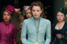 Alisha Boe, Josie Totah, Kristine Frøseth and Mia Threapleton in 'The Buccaneers' Season 2 Episode 5