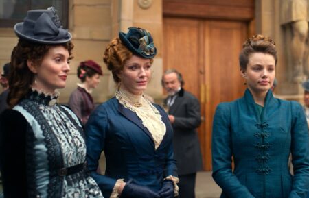 Leighton Meester, Christina Hendricks, and Kristine Frøseth for 'The Buccaneers' Season 2