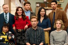 Tim Key, Gbemisola Ikumelo, Sabrina Impacciatore, Alex Edelman, Domhnall Gleeson, Ramona Young, Melvin Gregg, Chelsea Frei, and Oscar Nunez for 'The Paper'