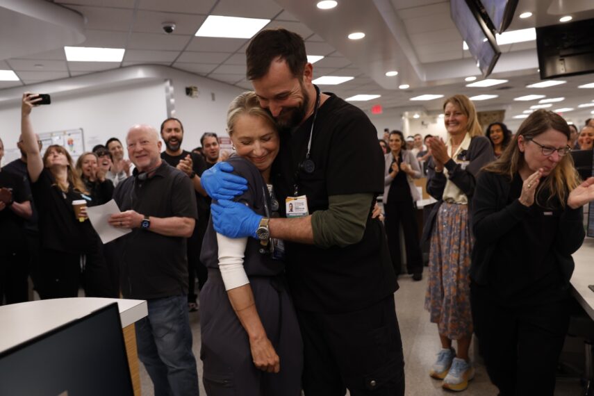 Katherine LaNasa and Noah Wyle — 'The Pitt' Emmy nominations celebration