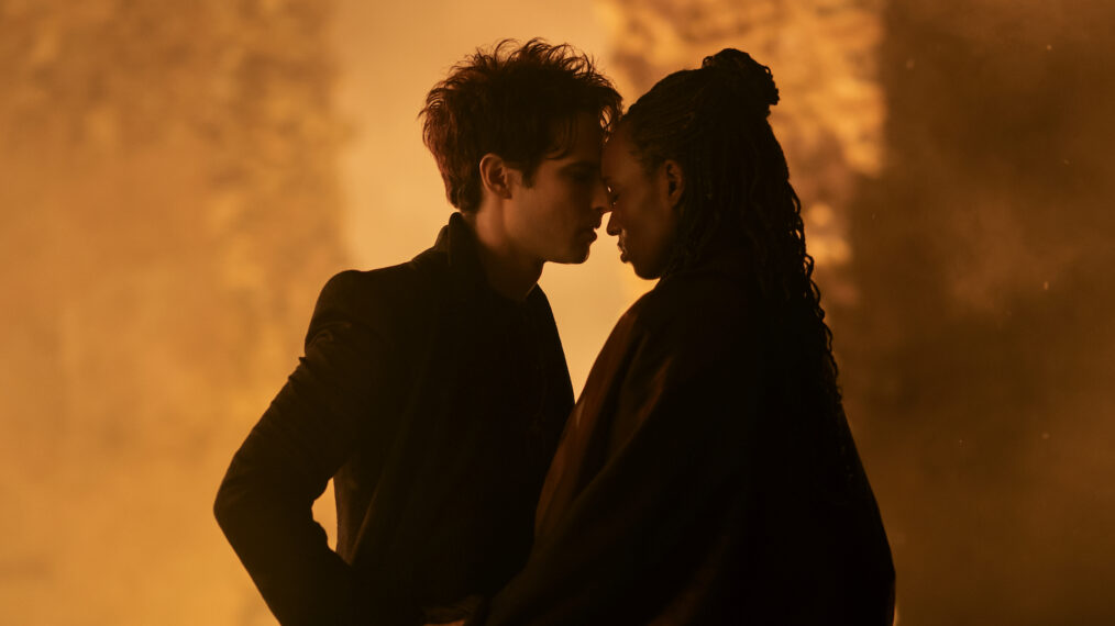 Tom Sturridge as Dream, Umulisa Gahiga as Nada in 'The Sandman' Season 2 Episode 1