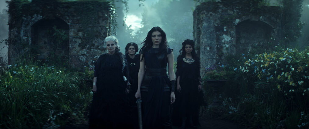 Souad Faress as Crone, Nina Wadia as The Mother, Razane Jammal as Lyta Hall, Dinita Gohil as The Maiden in 'The Sandman' Season 2 Episode 11