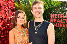 Roxanne Kaiser and Antonio Mattei attend Netflix Summer Break at Santa Monica Pier on July 17, 2025 in Santa Monica, California.