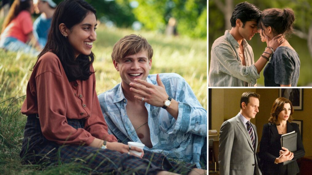 Ambika Mod and Leo Woodall in 'One Day'; Shubham Maheshwari and Emily Alyn Lind in 'We Were Liars'; Josh Charles and Julianna Margulies in 'The Good Wife'