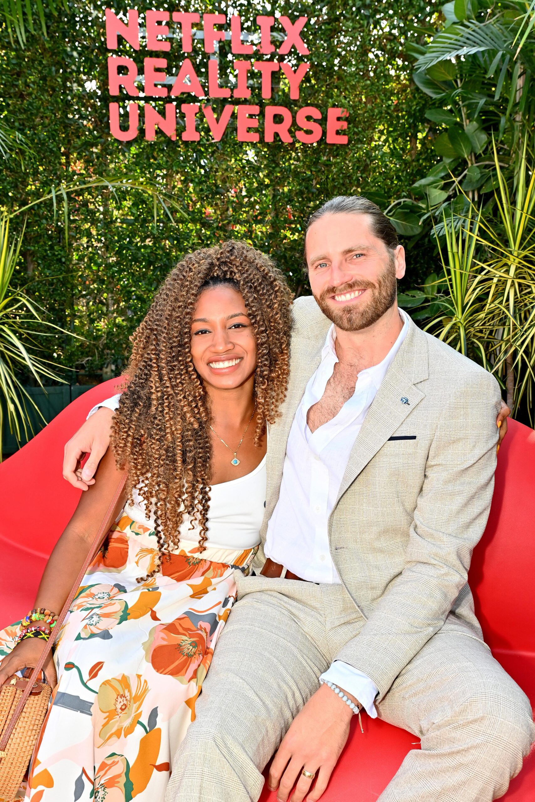 Nicole Stevens and Benaiah Grunewald Brydie from Love Is Blind UK attend Netflix Summer Break