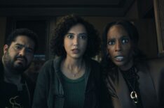 Josh Banday, Andy Allo, and Zainab Johnson in 'Upload' Season 4