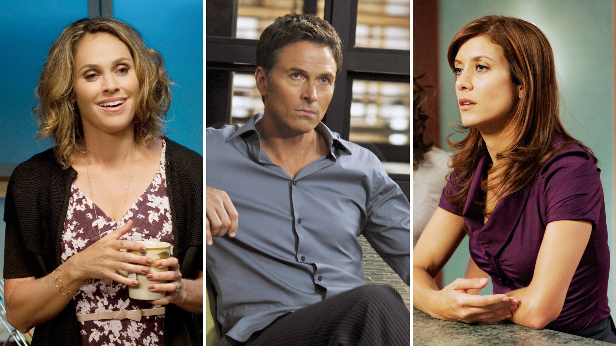 Amy Brenneman as Violet, Tim Daly as Pete, and Kate Walsh as Addison on 'Private Practice'