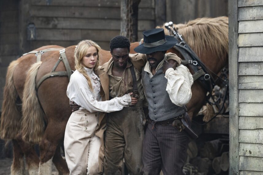 Iola Evans, Ernest Kingsley Jr., and Sterling K. Brown in 'Washington Black'