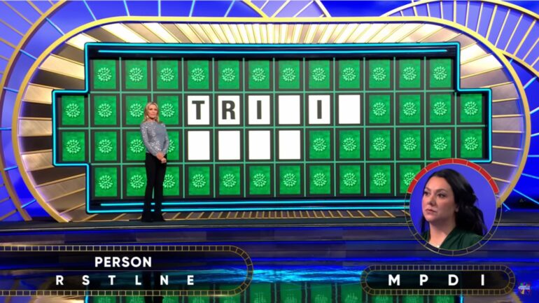 Wheel of Fortune contestant Celina Alvarado solving the Bonus Round on February 25, 2025