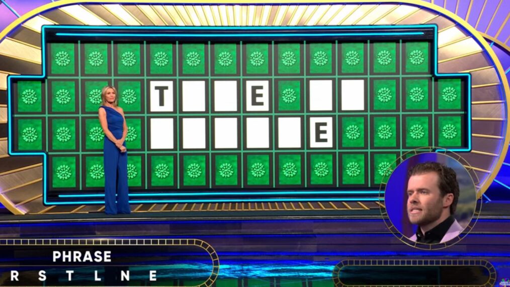 Wheel of fortune contestant Drew Goldfarb solving the bonus puzzle on February 18, 2025