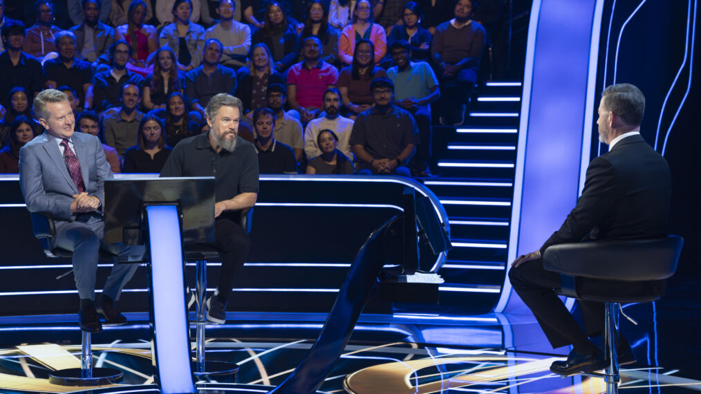 WHO WANTS TO BE A MILLIONAIRE - “In the Hot Seat: Matt Damon & Ken Jennings / Jordan Klepper & Ronny Chieng” - Matt Damon and Ken Jennings go for the million, and later, “The Daily Show” duo Jordan Klepper and Ronny Chieng put their knowledge to the test. WEDNESDAY, JULY 30 (8:00-9:00 p.m. EDT) on ABC. (Disney/Christopher Willard)