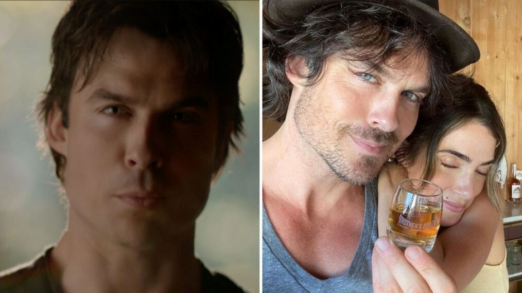 Ian Somerhalder as Damon in TVD, Ian Somerhalder with wife Nikki Reed