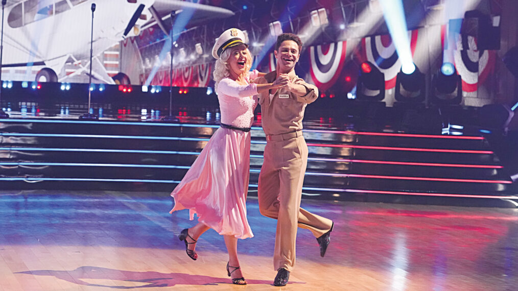 Alyson Hannigan and Sasha Farber DANCING WITH THE STARS - 'Music Video Night - 3207' Tune is as the eight remaining couples prepare for an electrifying night as they perform dances to songs behind the most iconic music videos, airing TUESDAY, NOV. 7 (8:00-10:01 p.m. EST/PST) on ABC