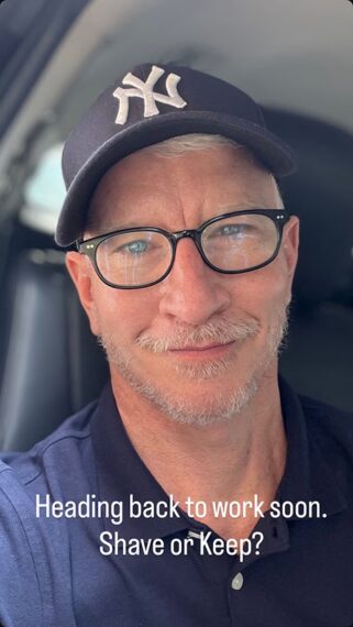 Anderson Cooper via his Instagram Story, August 7, 2025.