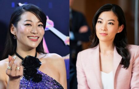 Arden Cho in June 2025; Arden Cho on Season 1 of Netflix's 'Partner Track,' 2022.