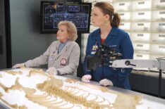 Betty White and Emily Deschanel on Season 11, Episode 4, of 'Bones,' October 2015.