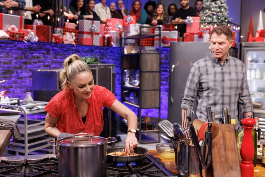 Brooke Williamson and Bobby Flay on Beat Bobby Flay: Holiday Throwdown, Season 3, 2024.