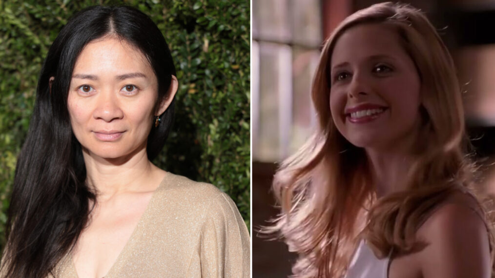 Chloé Zhao attends the 'Charles Finch & Chanel Pre-BAFTA party' at 5 Hertford Street on February 15, 2025 in London, England. (Photo by Shane Anthony Sinclair/Getty Images); Buffy the Vampire Slayer, 20th Century Fox Television