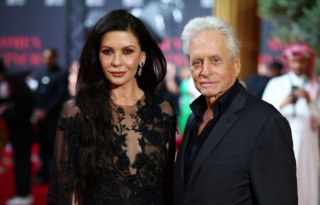 Catherine Zeta-Jones and Michael Douglas attend Women In Cinema during the Red Sea International Film Festival 2024 at Jeddah Yacht Club on December 06, 2024 in Jeddah, Saudi Arabia