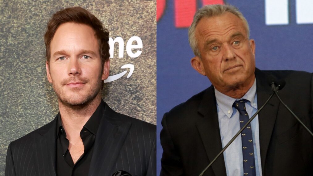 Chris Pratt in August 2025; Robert F. Kennedy Jr. in March 2024.