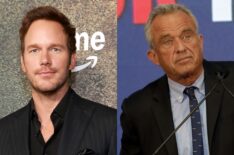Chris Pratt in August 2025; Robert F. Kennedy Jr. in March 2024.