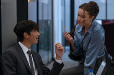 Sean Kaufman and Isabella Briggs as Steven and Denise in The Summer I Turned Pretty