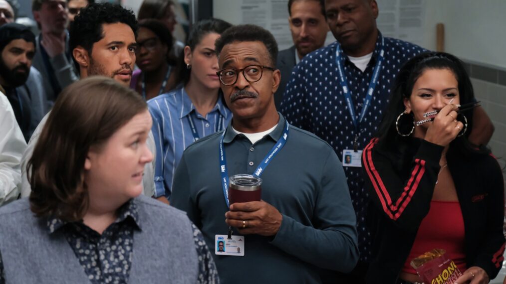 Molly Kearney, Alex Tarrant, Tim Meadows, and Gigi Zumbado in 'DMV' Season 1