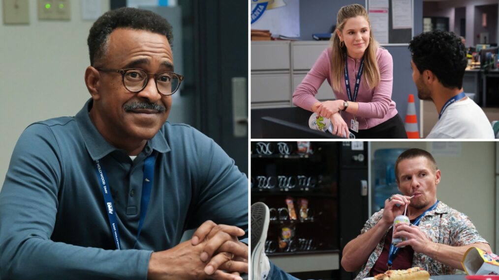 Tim Meadows, Harriet Dyer, and Tony Cavalero in 'DMV'