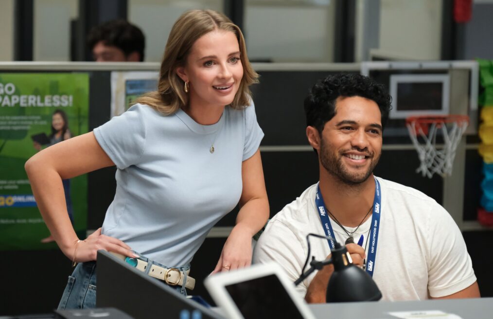 Samantha Helt and Alex Tarrant in 'DMV' Season 1