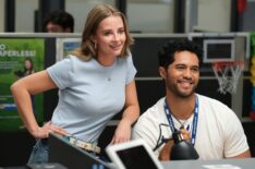 Samantha Helt and Alex Tarrant in 'DMV' Season 1