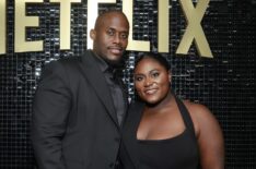 LOS ANGELES, CALIFORNIA - FEBRUARY 24: (L-R) Dennis Gelin and Danielle Brooks attend the 2024 Netflix SAG Celebration at Chateau Marmont on February 24, 2024 in Los Angeles, California