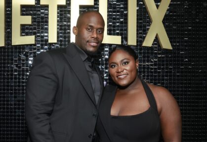 LOS ANGELES, CALIFORNIA - FEBRUARY 24: (L-R) Dennis Gelin and Danielle Brooks attend the 2024 Netflix SAG Celebration at Chateau Marmont on February 24, 2024 in Los Angeles, California