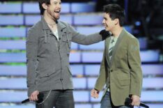 David Cook and David Archuleta on Season 7 of 'American Idol,' May 20, 2008.