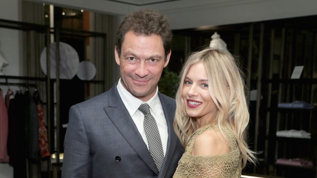 Dominic West and Sienna Miller attend the celebration of The Tale of Thomas Burberry with Sienna Miller and Dominic West at Burberry Soho on November 14, 2016 in New York City.