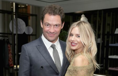 Dominic West and Sienna Miller attend the celebration of The Tale of Thomas Burberry with Sienna Miller and Dominic West at Burberry Soho on November 14, 2016 in New York City.
