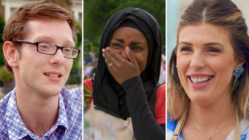 Edd Kimber, Nadiya Hussain, and Georgie Grasso from 'Great British Bake Off'