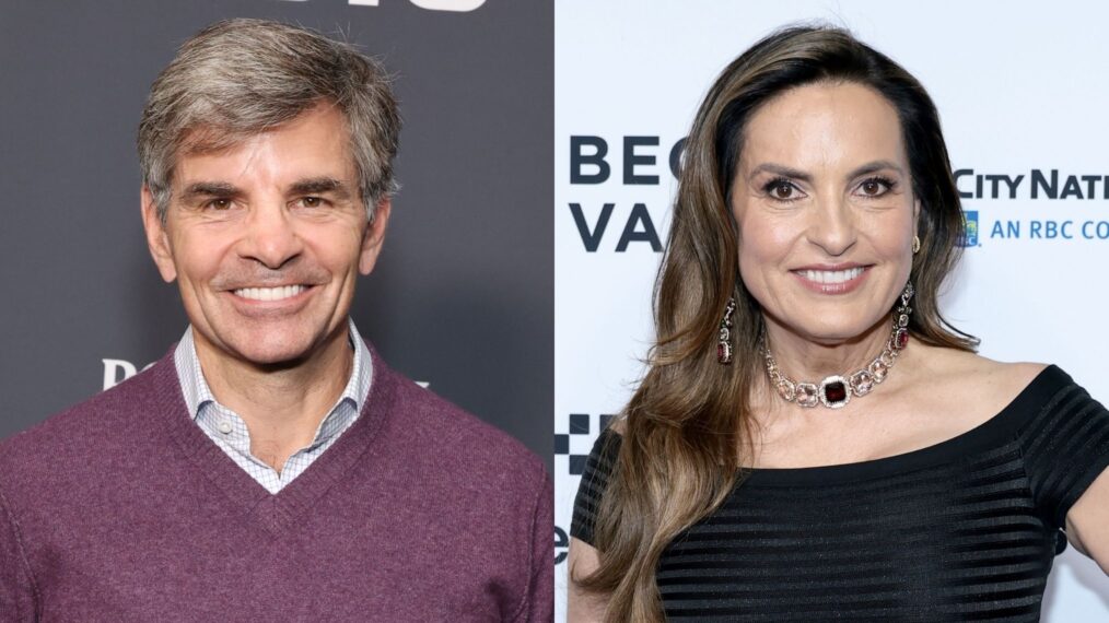 George Stephanopoulos in October 2024; Mariska Hargitay in June 2025.